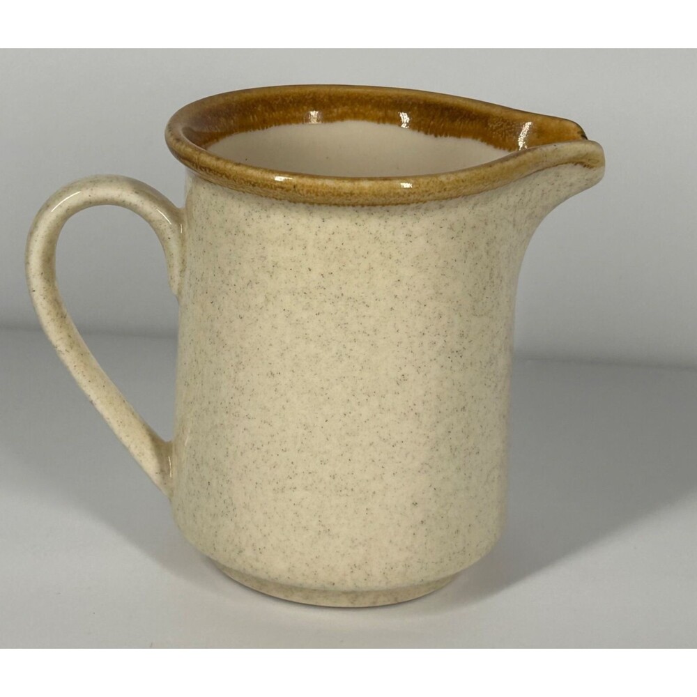 Mikasa Stone Manor Creamer F5800 Japan Tan Cream Speckled Small Cream Pitcher